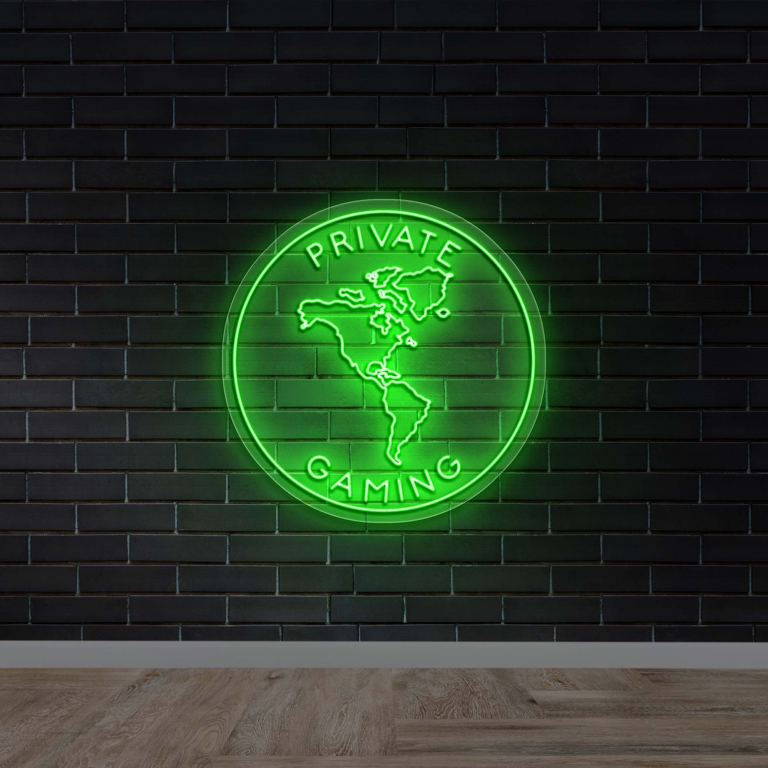 Private Gaming - Premium Neon Artwork
