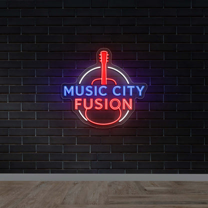 Music City Fusion - Premium Neon Artwork