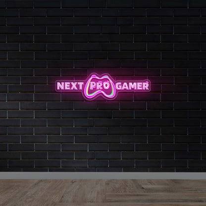 NEXT PRO GAMER - Premium Neon Artwork