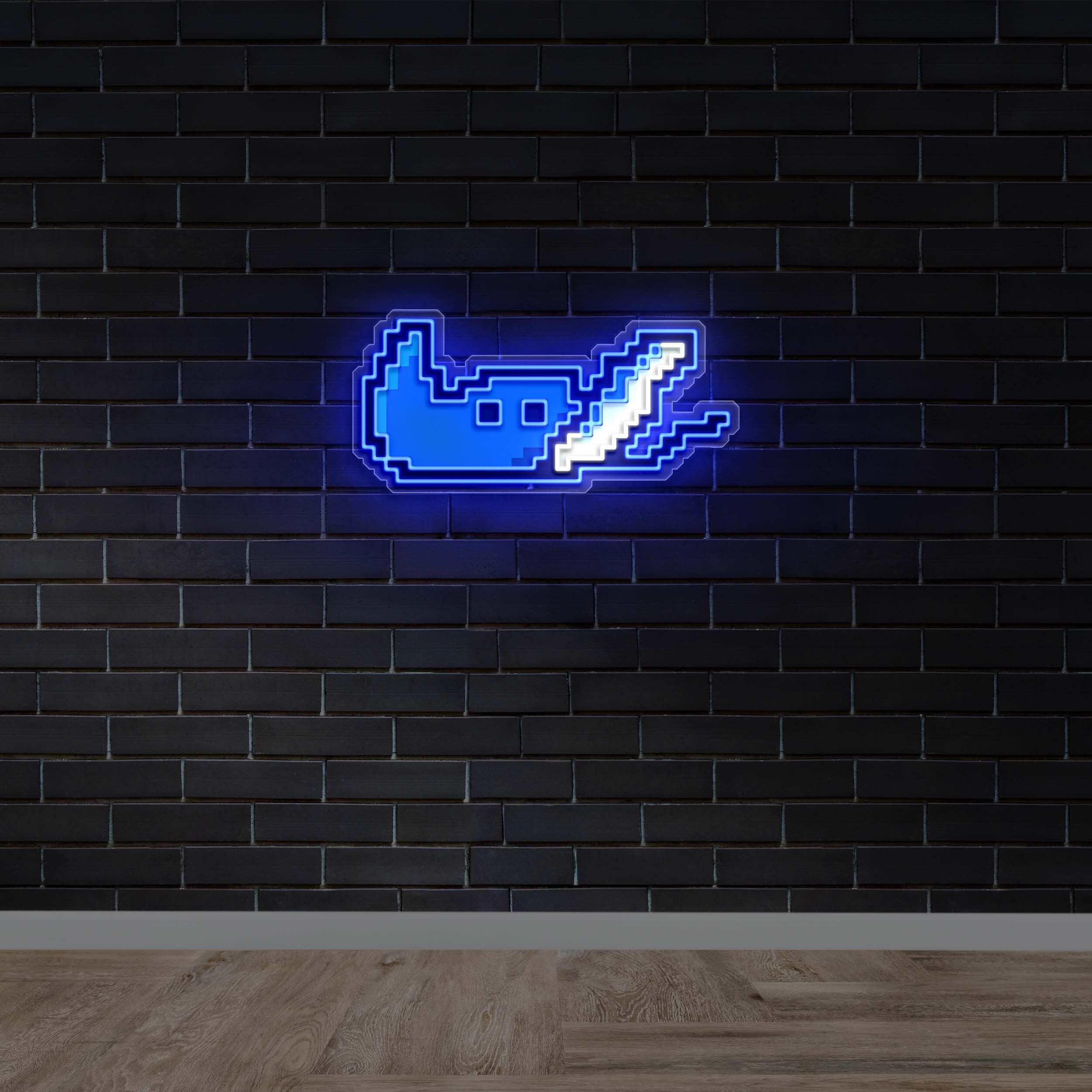 Pixel Stingray - Premium Neon Artwork
