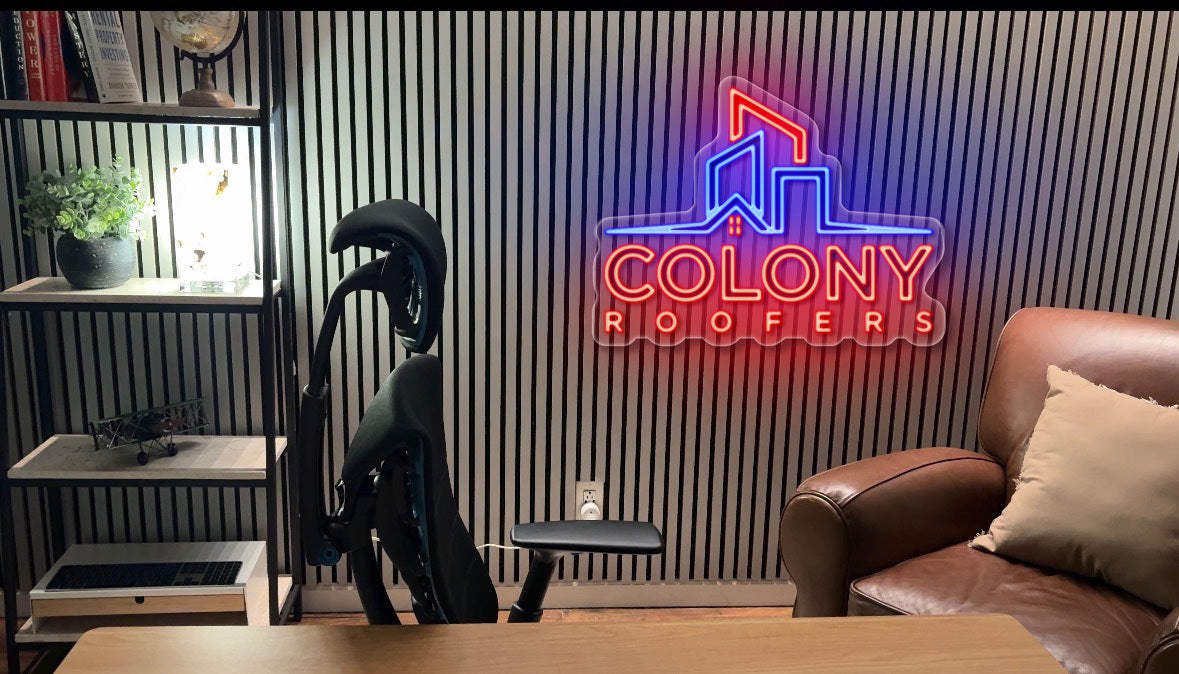 Colony Roofers - Premium Neon Artwork