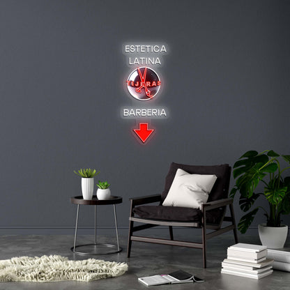 ESTETICA LATINA BARBERIA - Premium Neon Artwork