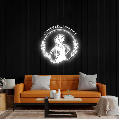 Covered Essence - Premium Neon Artwork