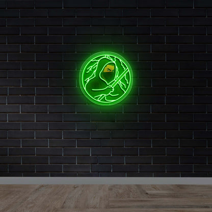 Green Samurai - Premium Neon Artwork