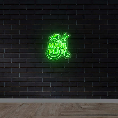 THE MANE PLUG - Premium Neon Artwork