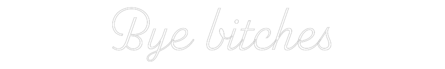 Custom Neon:  Bye bitches
