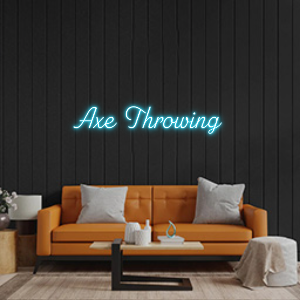 Custom Neon: Axe Throwing