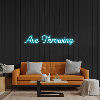 Custom Neon: Axe Throwing