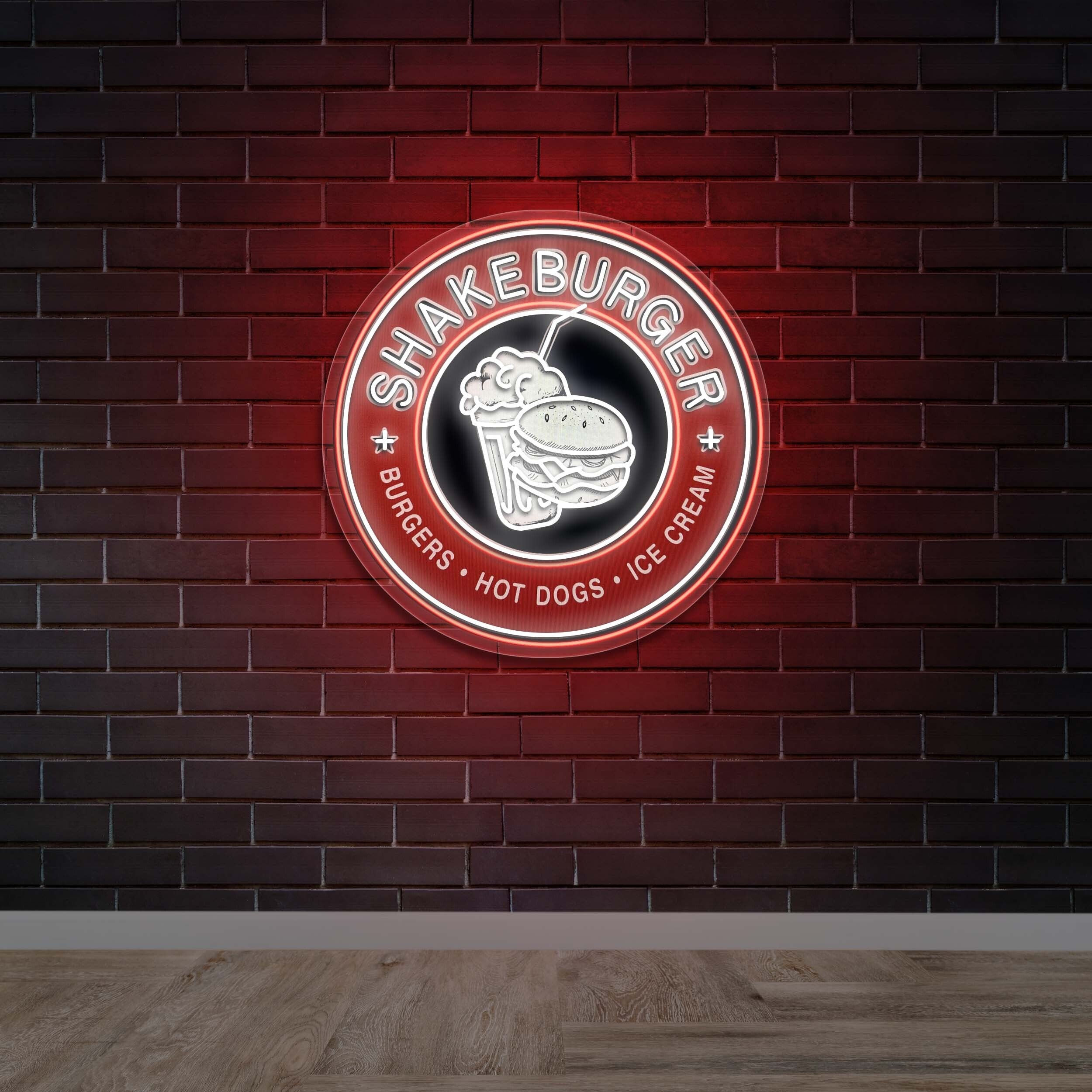 SHAKE BURGER - Premium Neon Artwork