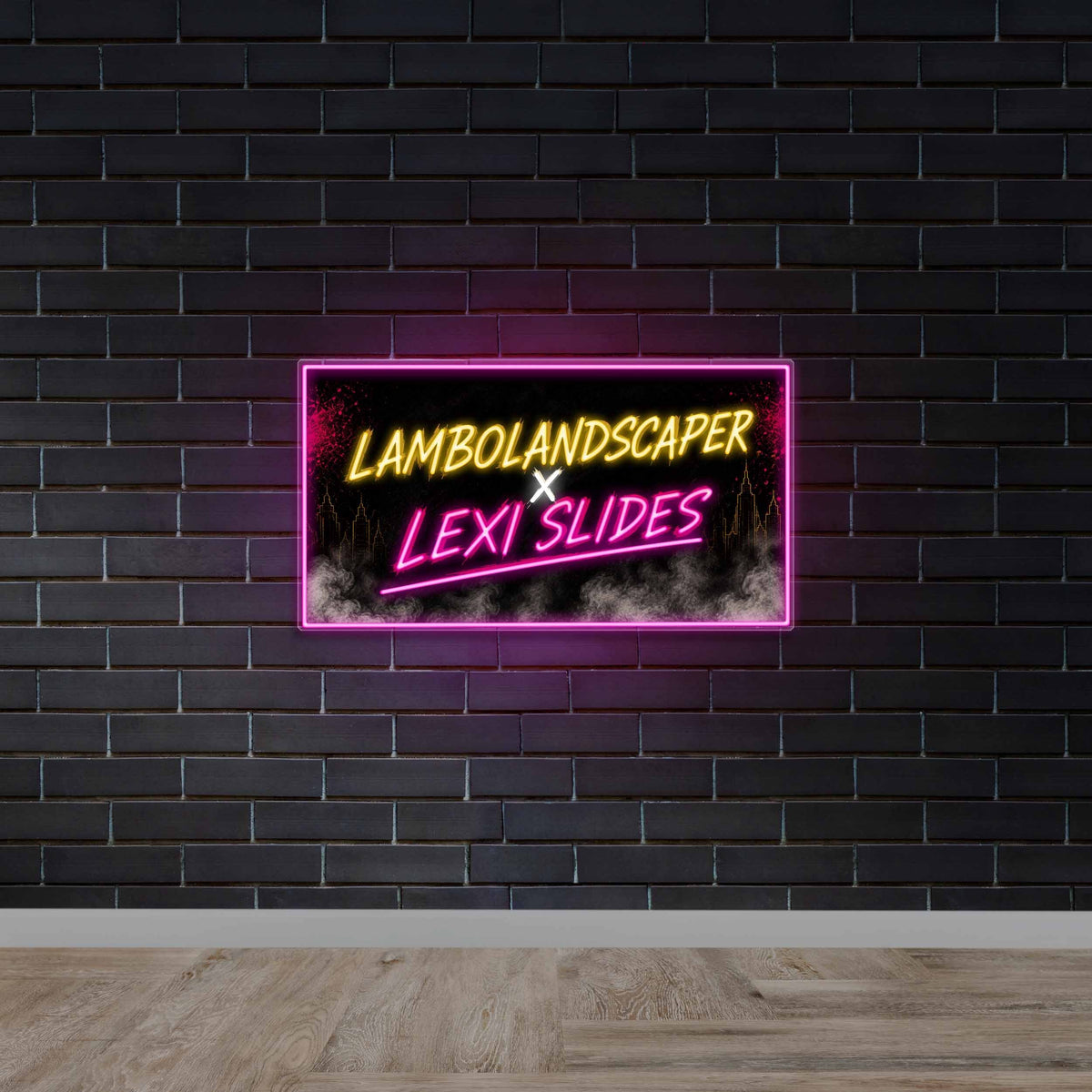 Lambolandscaper x Lexi Slides - Premium Neon Artwork