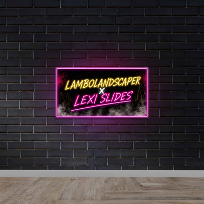 Lambolandscaper x Lexi Slides - Premium Neon Artwork