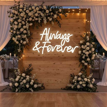 Always & Forever Wedding LED Neon Sign