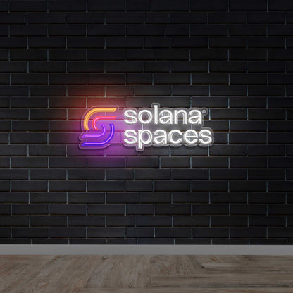 SOLANA SPACES - Premium Neon Artwork