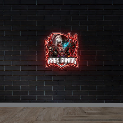 RAGE GAMING - Premium Neon Artwork