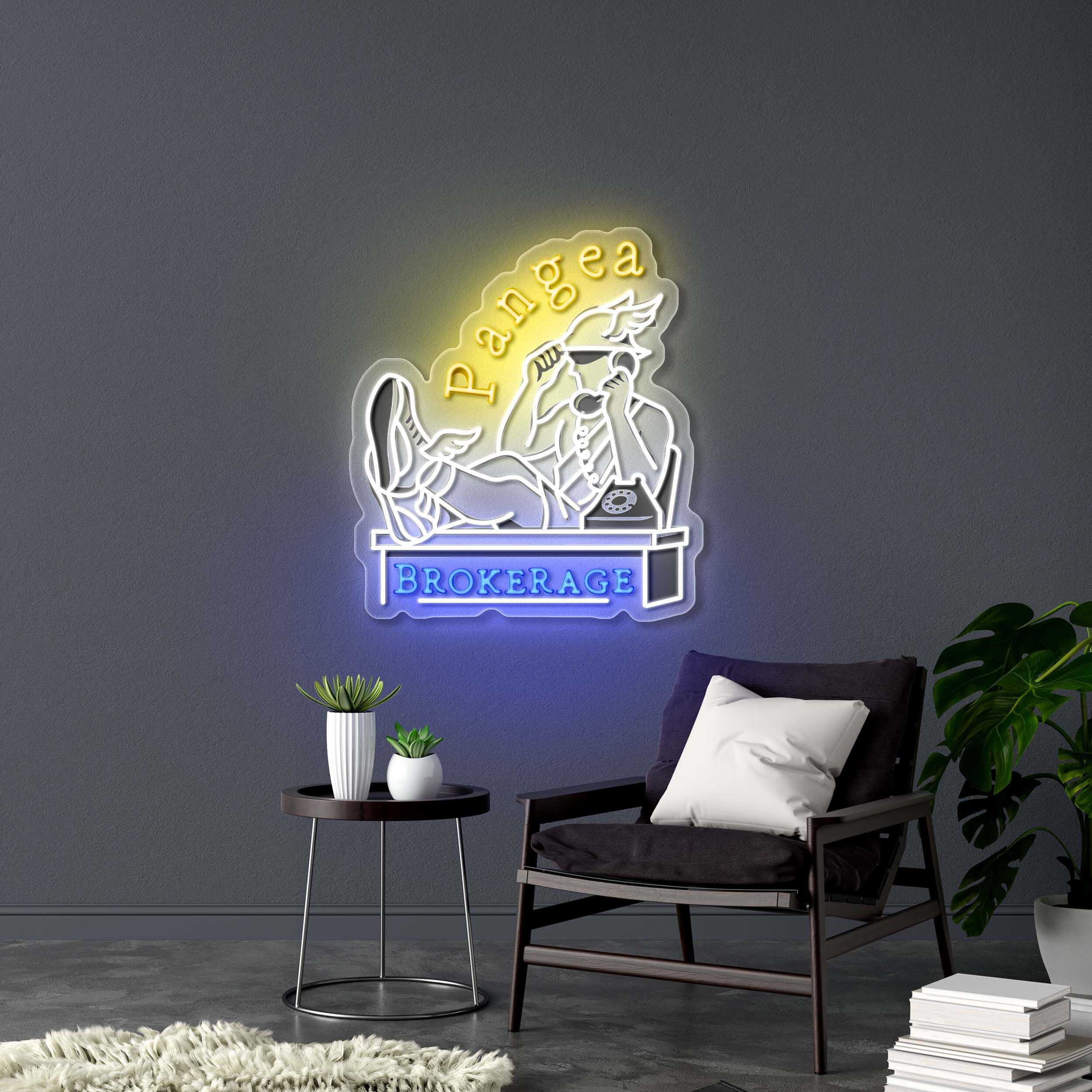 Pangea Brokerage - Premium Neon Artwork