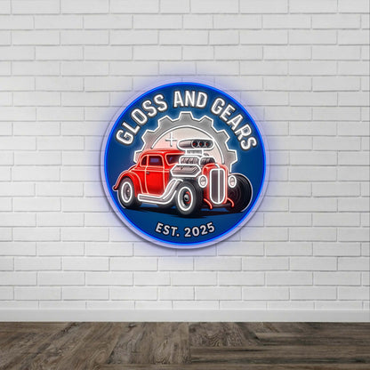GLOSS AND GEARS - Premium Neon Artwork