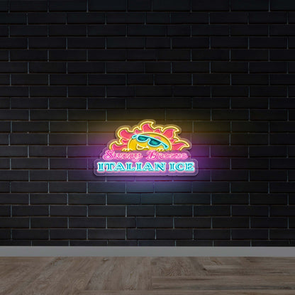 Sunny Breeze Italian Ice - Premium Neon Artwork