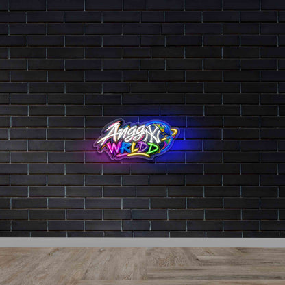 Angg Wrld - Premium Neon Artwork