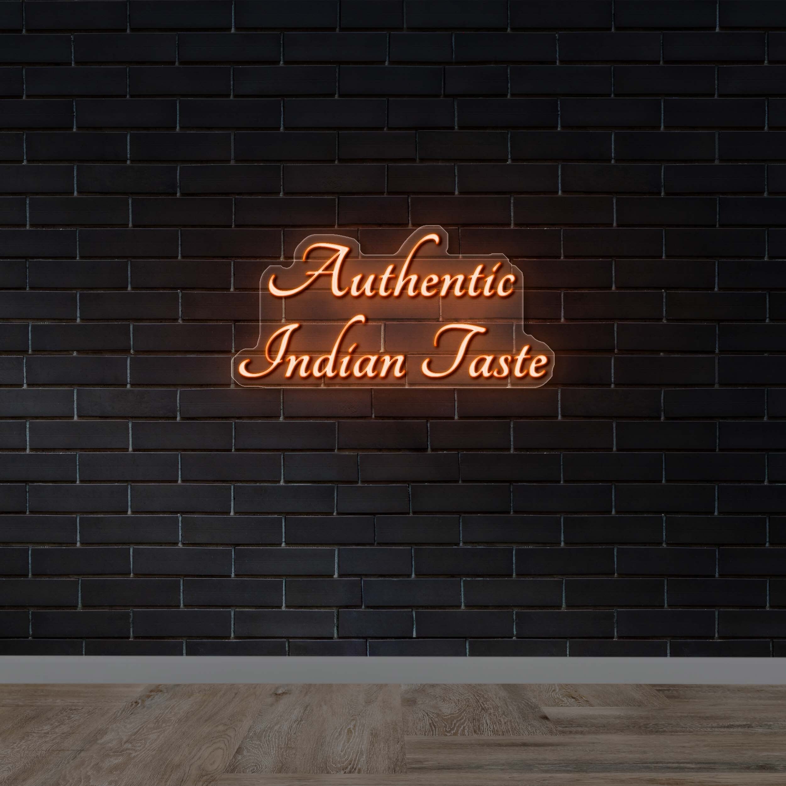 Authentic Indian Taste - Premium Neon Artwork