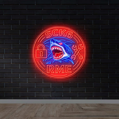 SCK6 RME Shark Emblem - Premium Neon Artwork