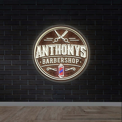 Anthonys Barbershop - Premium Neon Artwork
