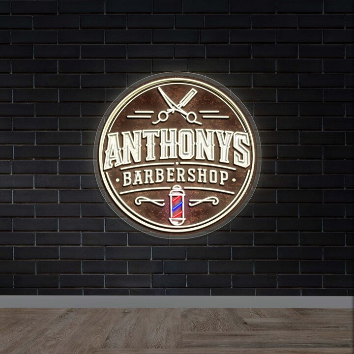 Anthonys Barbershop - Premium Neon Artwork