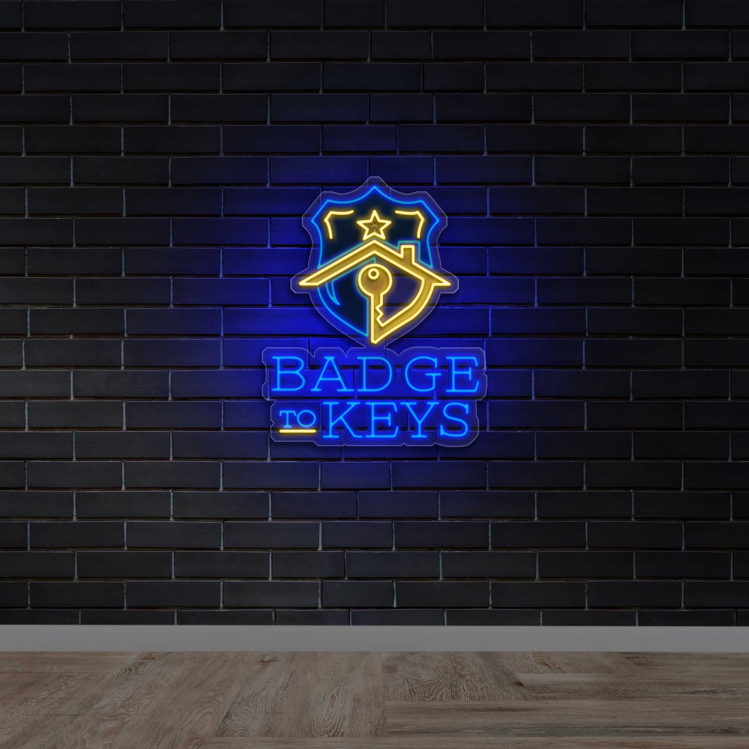Badge Keys - Premium Neon Artwork