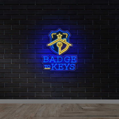 Badge Keys - Premium Neon Artwork