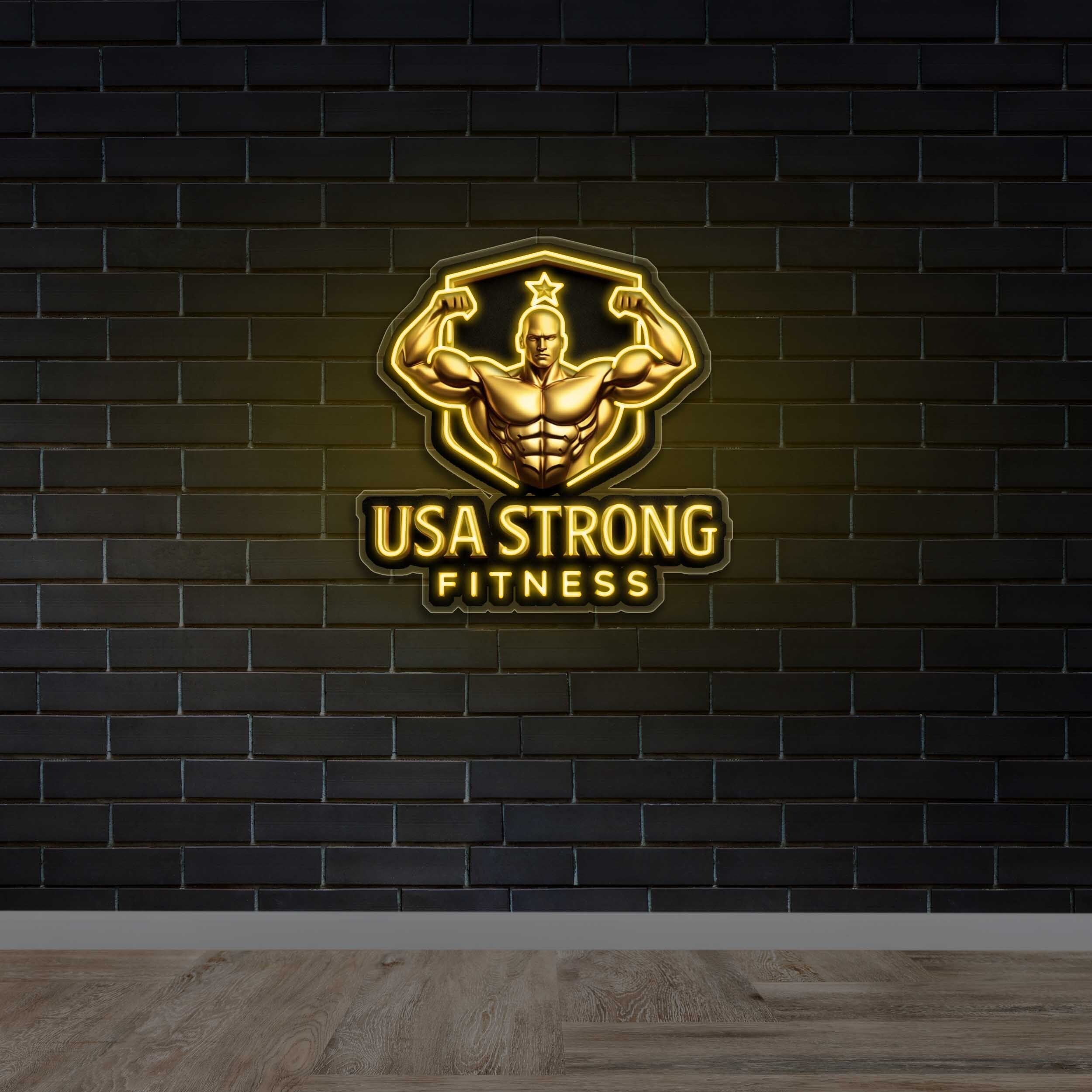 USA STRONG FITNESS - Premium Neon Artwork