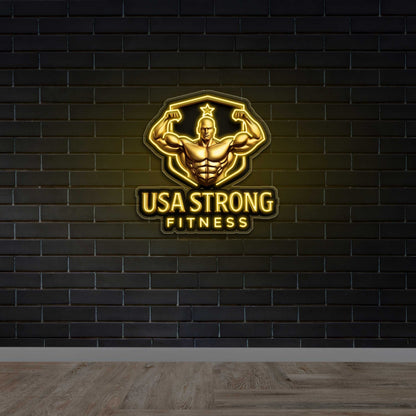 USA STRONG FITNESS - Premium Neon Artwork