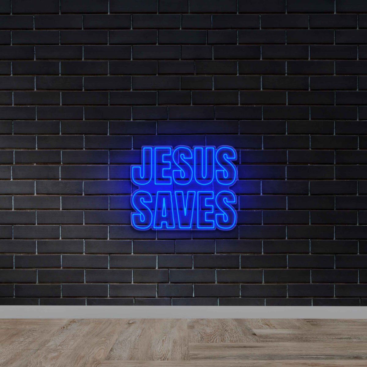 Jesus Saves - Premium Neon Artwork