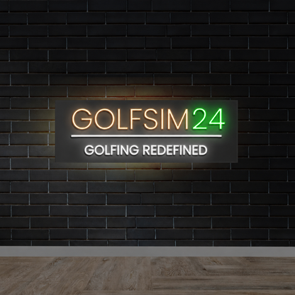 GOLFSIM24 GOLFING REDEFINED - Premium Neon Artwork