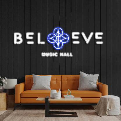 Believe Music Hall - Premium Neon Artwork