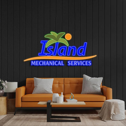 Island Mechanical Services - Premium Neon Artwork