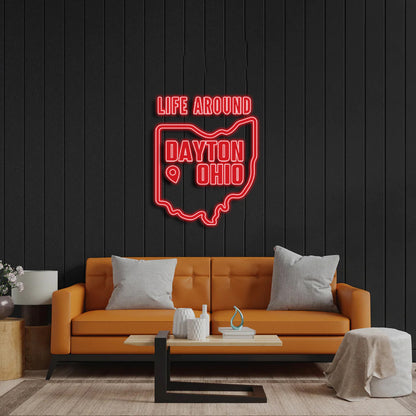 Dayton Ohio - Premium Neon Artwork