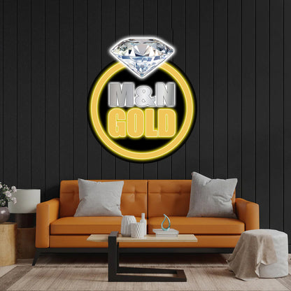 M&N GOLD - Premium Neon Artwork