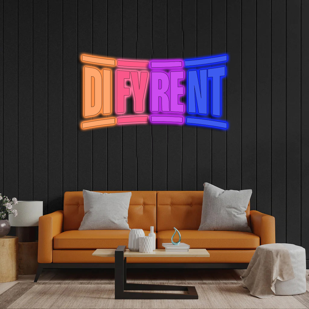Difyrent - Premium Neon Artwork