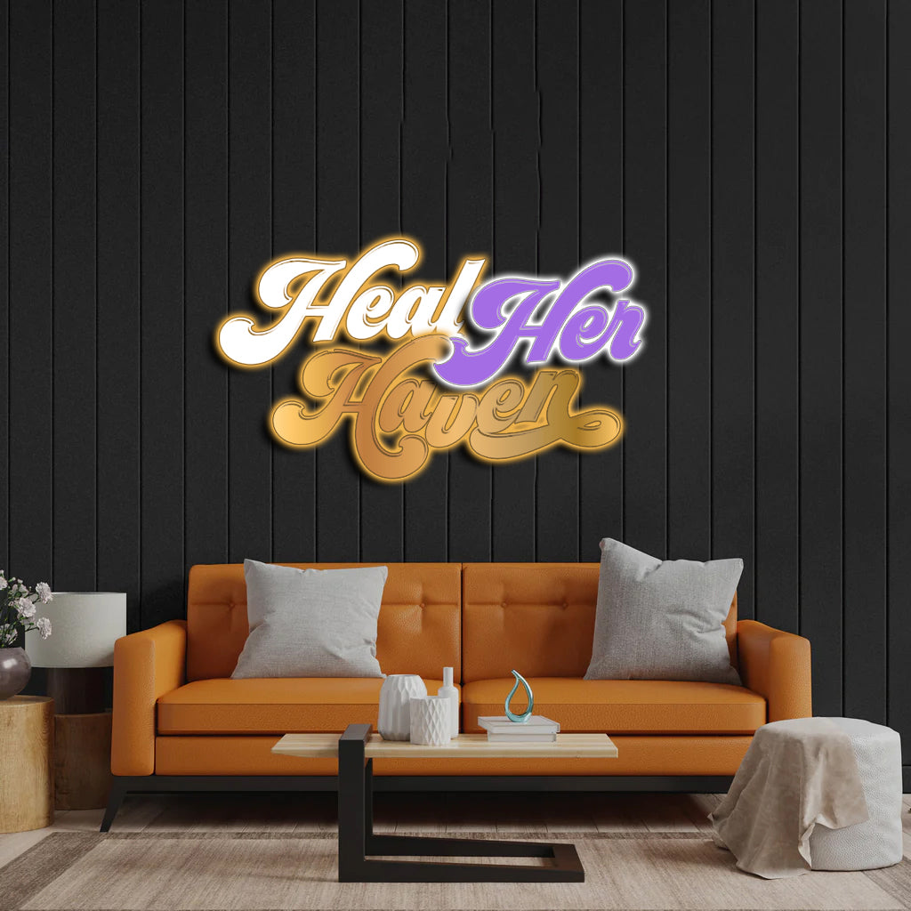 Heal Her Haven - Premium Neon Artwork