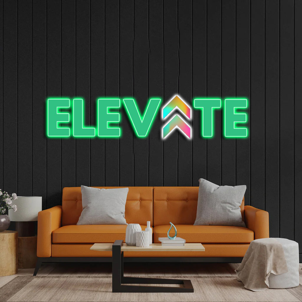 ELEVATE - Premium Neon Artwork