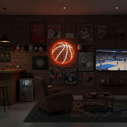 Basketball Man Cave LED Neon Sign