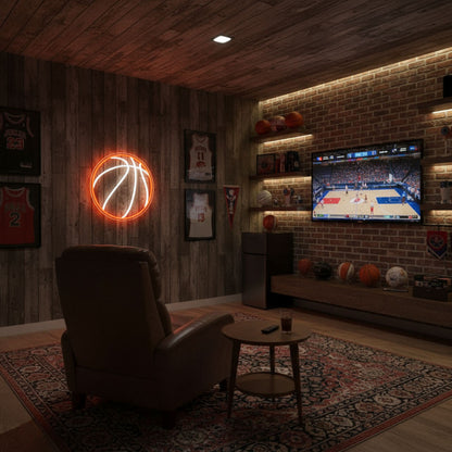 Basketball Man Cave LED Neon Sign
