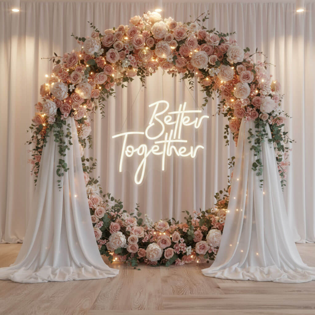 Better Together Wedding LED Neon Sign