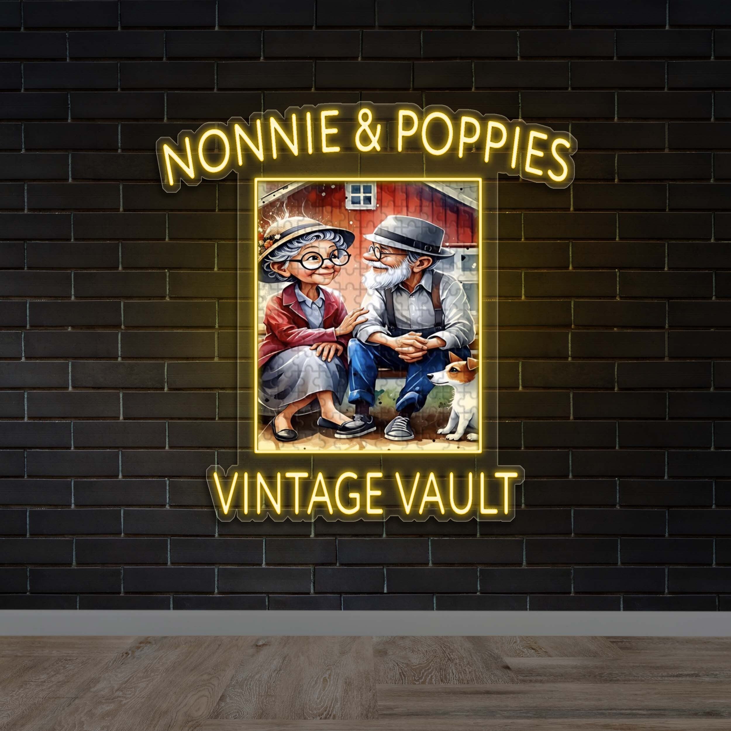 Nonnie & Poppies Vintage Vault - Premium Neon Artwork