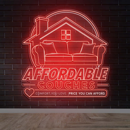 AFFORDABLE COUCHES - Premium Neon Artwork