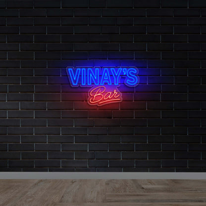 VINAY'S BAR - Premium Neon Artwork