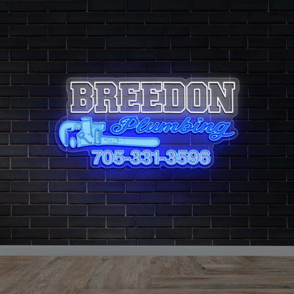 BREEDON PLUMBING - Premium Neon Artwork