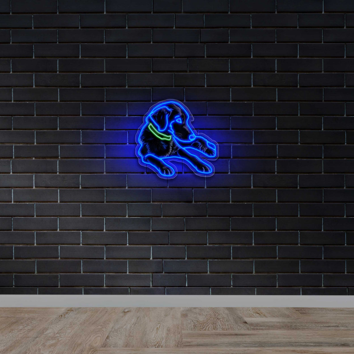 Dog with Collar - Premium Neon Artwork