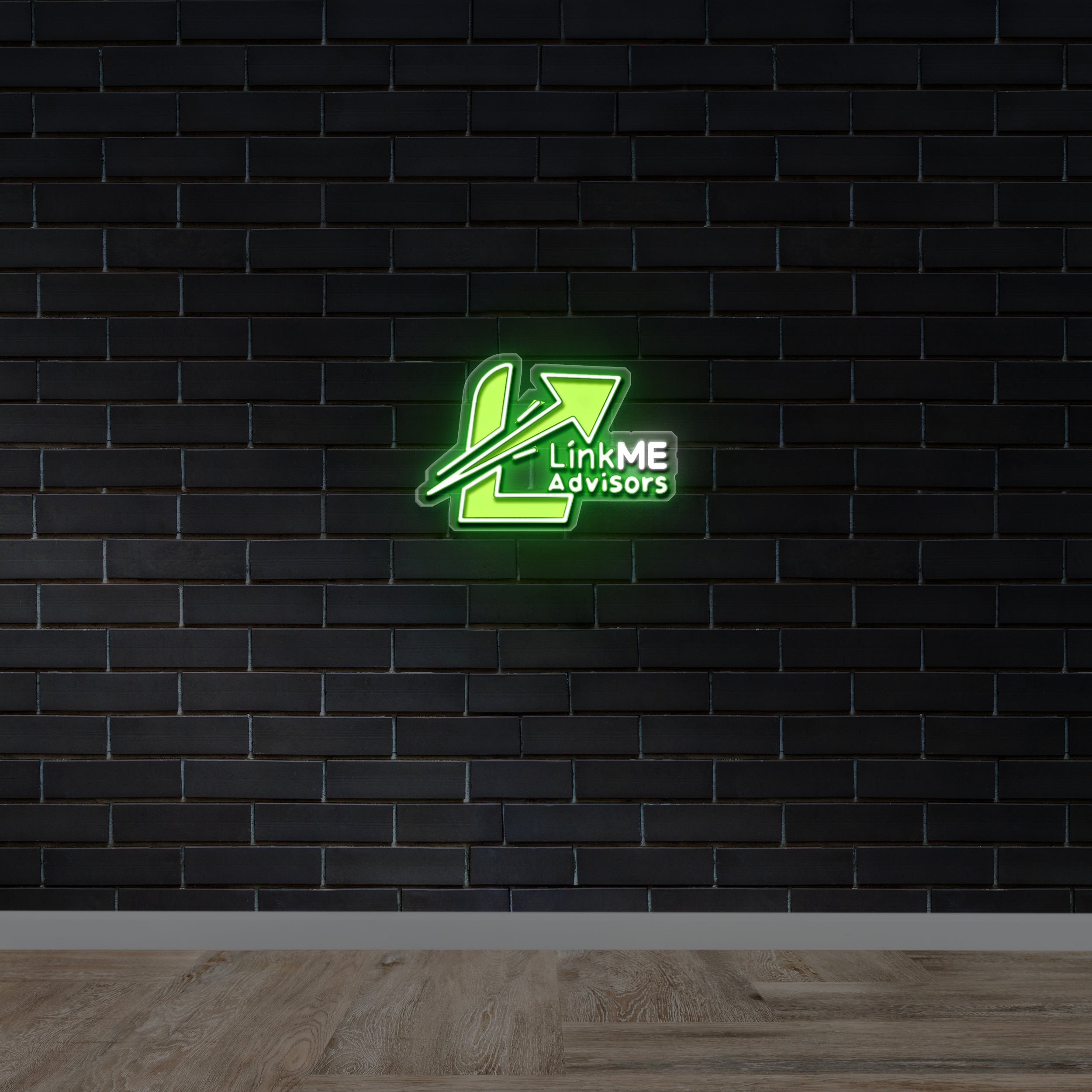 Link Me Advisors - Premium Neon Artwork