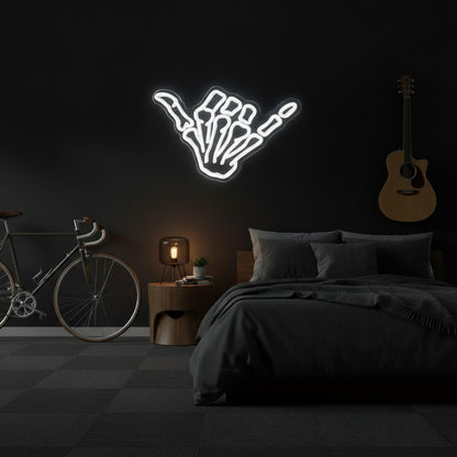 Call Me Skeleton Hand LED Neon Sign