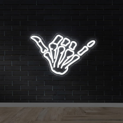 Call Me Skeleton Hand LED Neon Sign